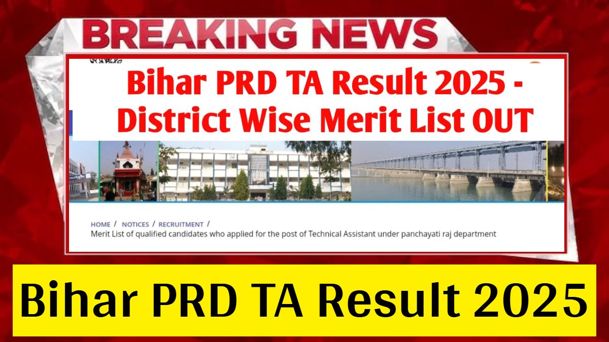 Bihar PRD TA Result 2025: Easy Check for District Wise List